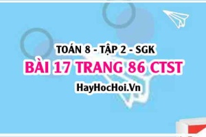 Bài 17 trang 86 Toán 8 Tập 2 Chân trời sáng tạo